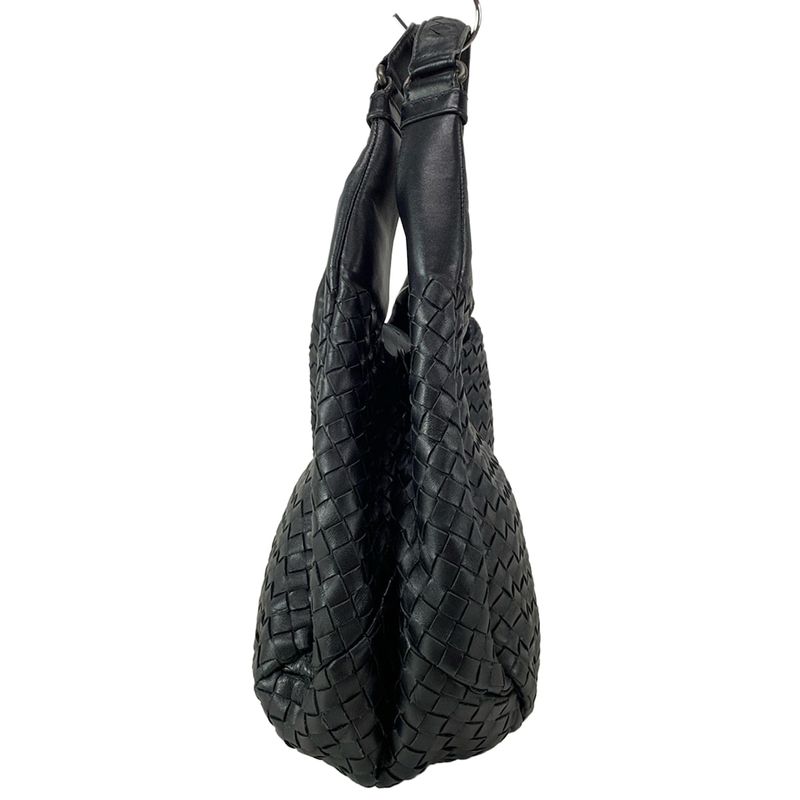 Bottega Veneta Tote Bag Medium Campana Bag 125787 Black Leather