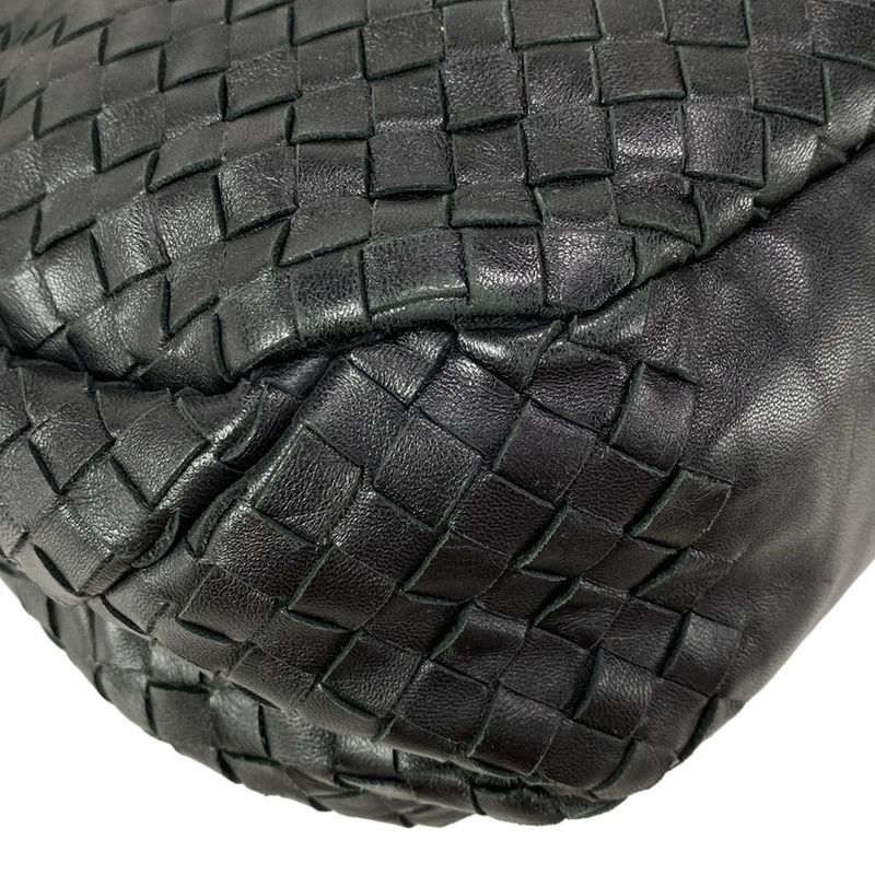 Bottega Veneta Tote Bag Medium Campana Bag 125787 Black Leather