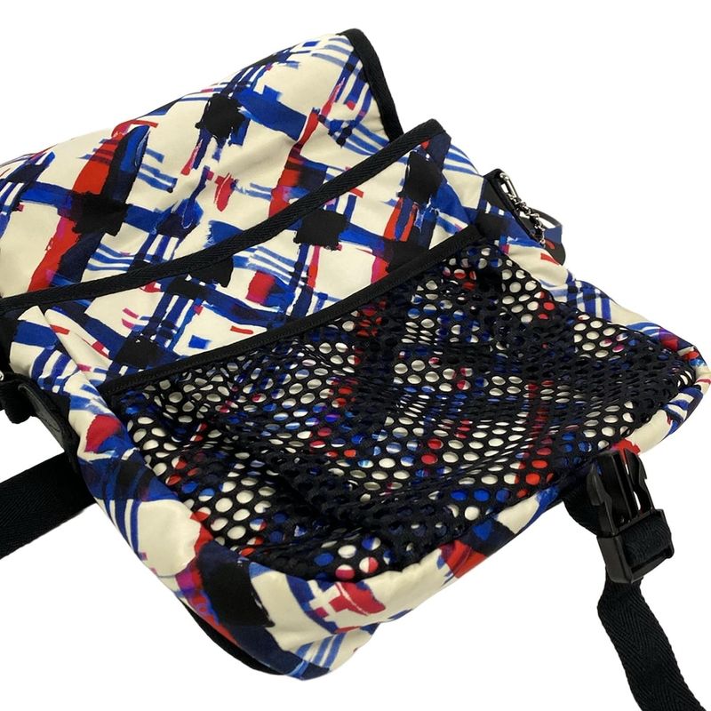 Chanel Shoulder Bag Airline White X Blue X Red Silver Hardware