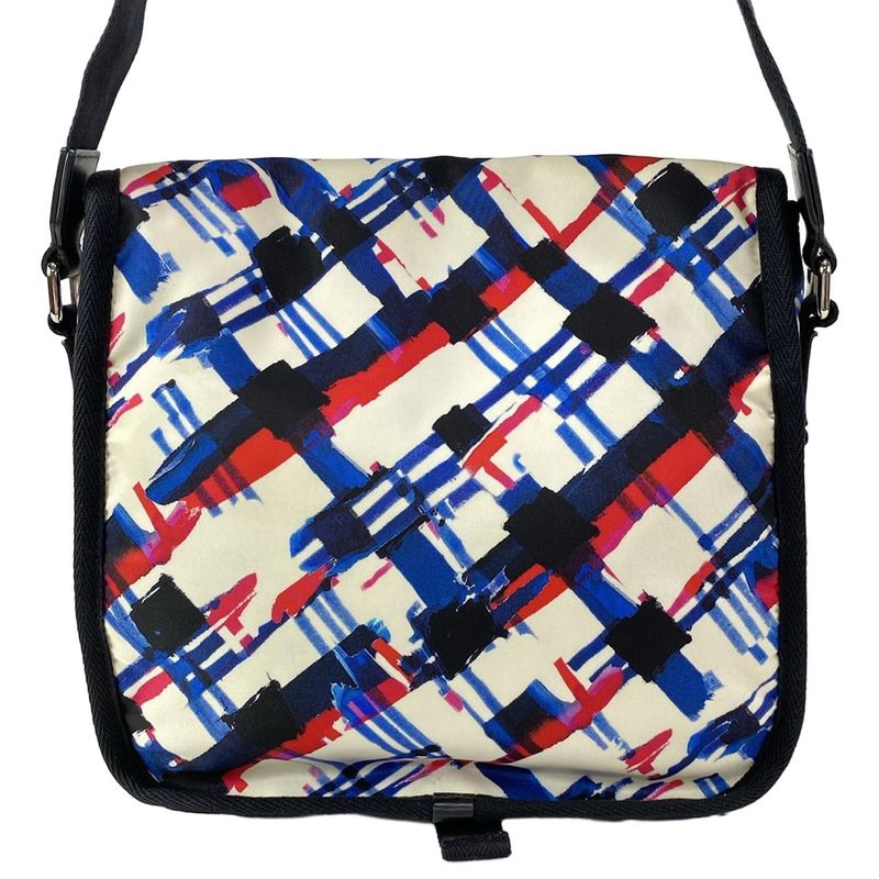 Chanel Shoulder Bag Airline White X Blue X Red Silver Hardware