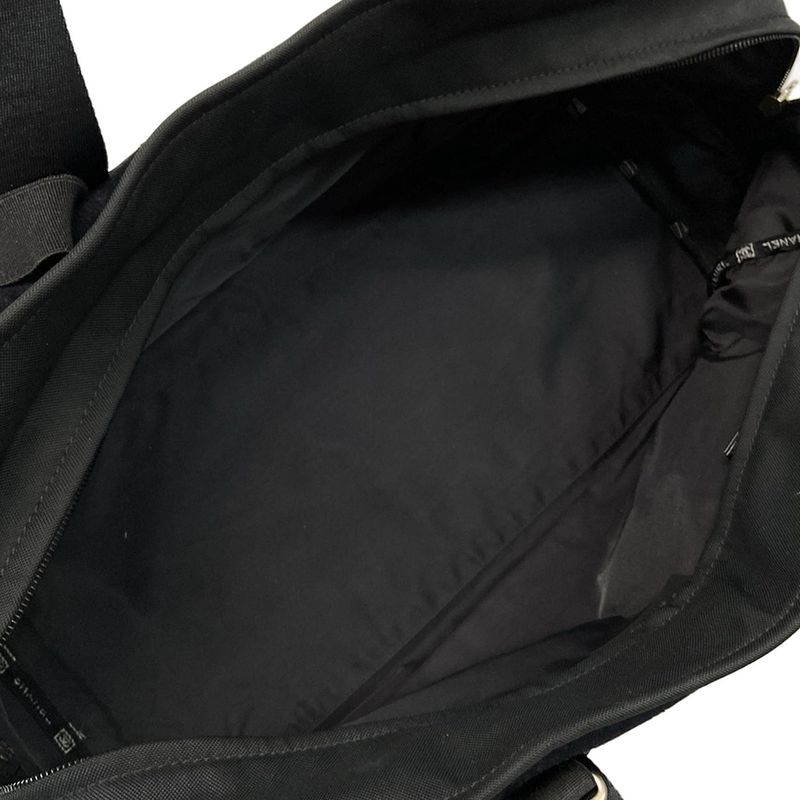 Chanel Handbag Sport Line Black Silver Hardware Cotton