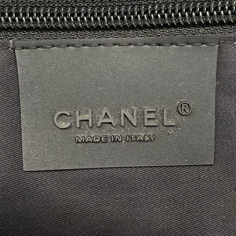 Chanel Handbag Sport Line Black Silver Hardware Cotton