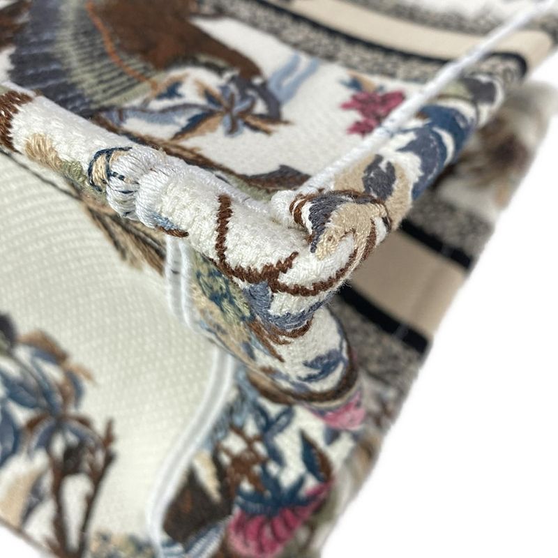 DIOR Christian Dior Tote Bag Book Tote Small Bag Ivory X Black X Multi