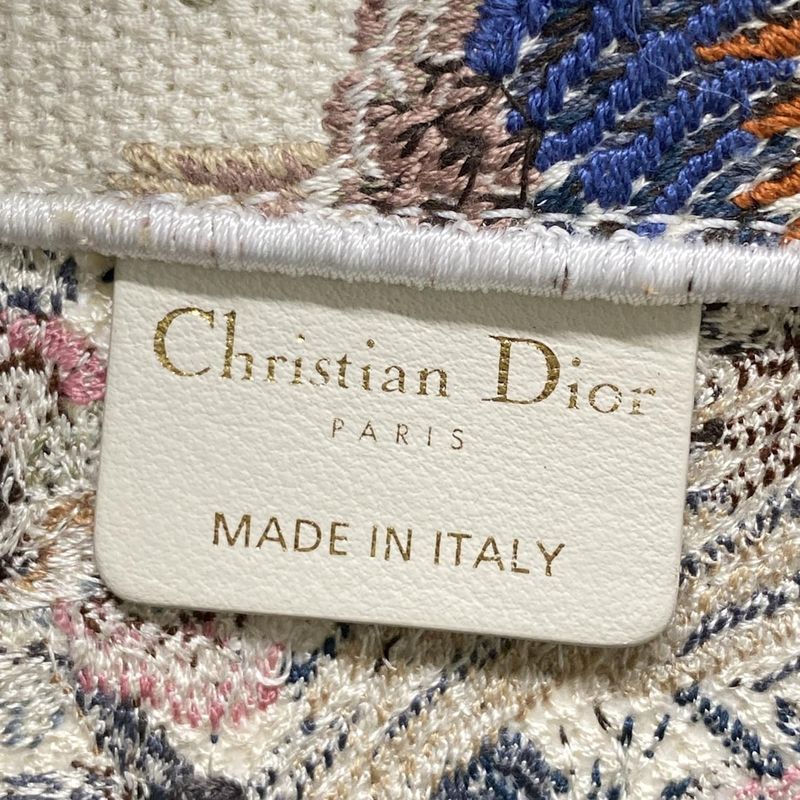 DIOR Christian Dior Tote Bag Book Tote Small Bag Ivory X Black X Multi