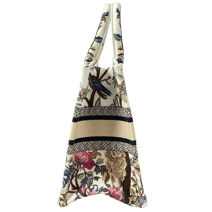 DIOR Christian Dior Tote Bag Book Tote Small Bag Ivory X Black X Multi