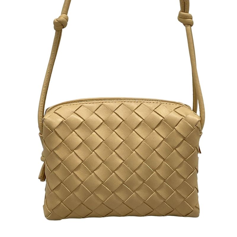 Bottega Veneta Shoulder Bag Mini Loop Camera Bag Intrecciato 680254 Light Brown