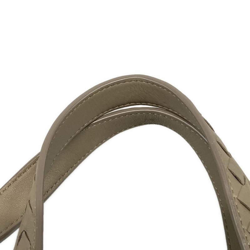 Bottega Veneta Tote Bag Small Chesta Bag Gray Beige Leather