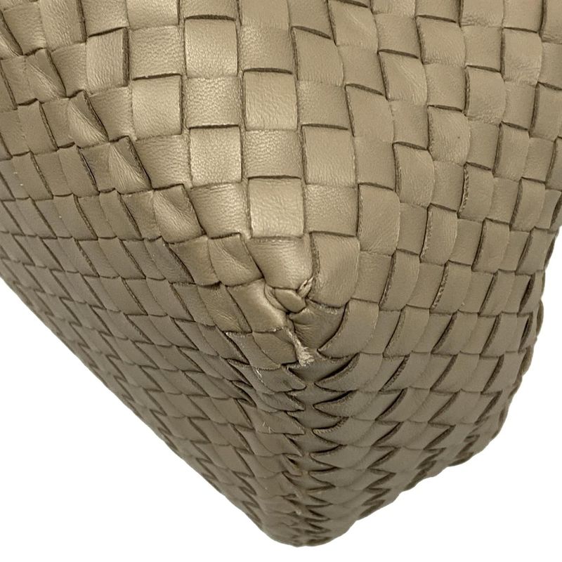 Bottega Veneta Tote Bag Small Chesta Bag Gray Beige Leather