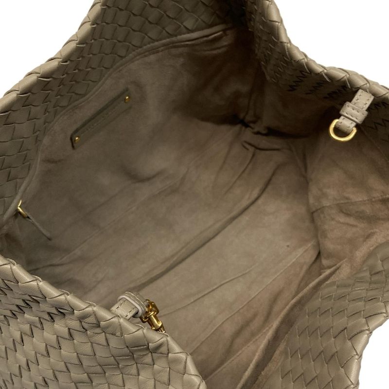 Bottega Veneta Tote Bag Small Chesta Bag Gray Beige Leather