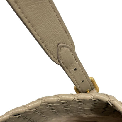 Bottega Veneta Tote Bag Small Chesta Bag Gray Beige Leather