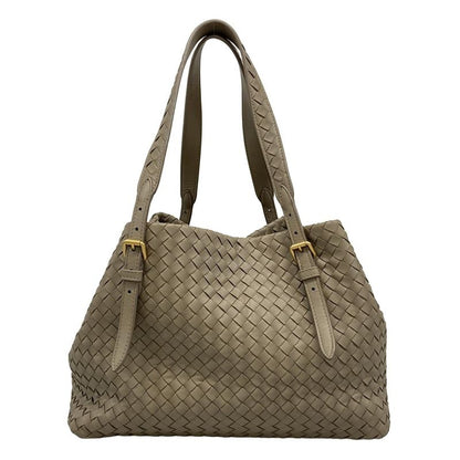 Bottega Veneta Tote Bag Small Chesta Bag Gray Beige Leather