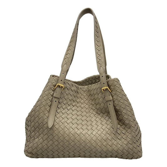 Bottega Veneta Tote Bag Small Chesta Bag Gray Beige Leather