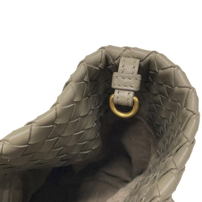 Bottega Veneta Tote Bag Small Chesta Bag Gray Beige Leather