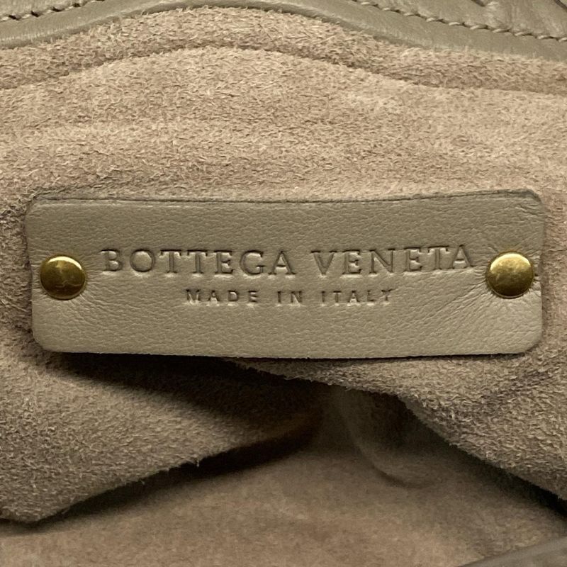 Bottega Veneta Tote Bag Small Chesta Bag Gray Beige Leather