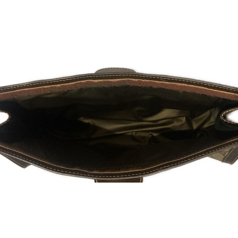 Gucci Parfums Clutch Bag GG Pattern Sherry Dark Brown Ivory And Multi Leather