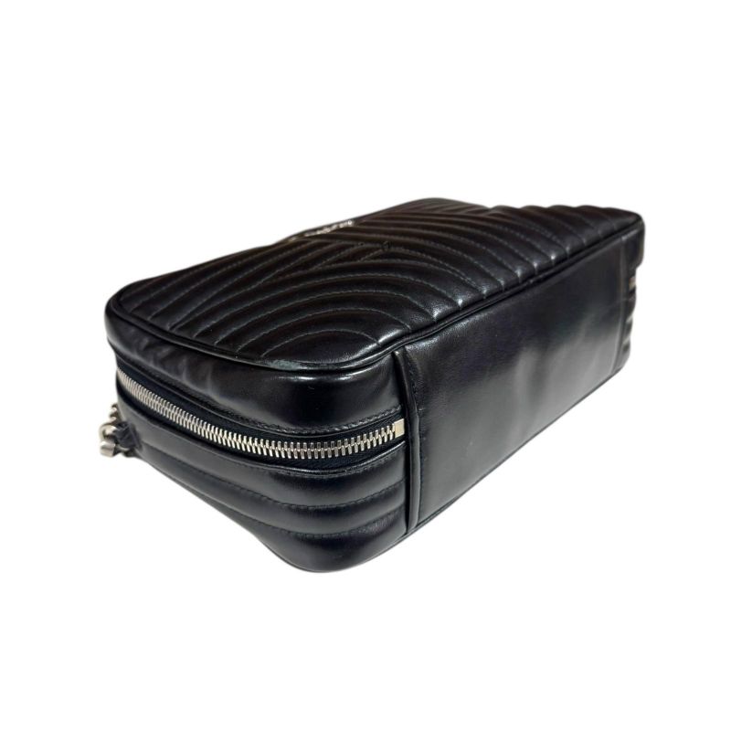 Prada Diagram Shoulder Bag Leather 1bh119 Black Ladies Prada Preowned Prada