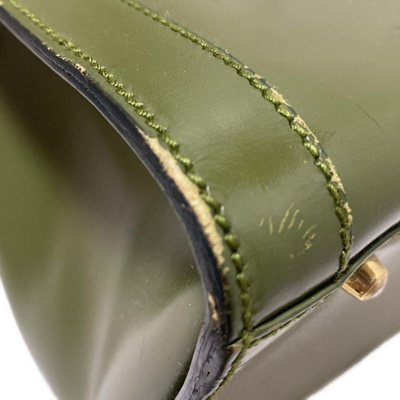 Gucci Tote Bag Bamboo 0028260 Dark Green And Light Brown Leather