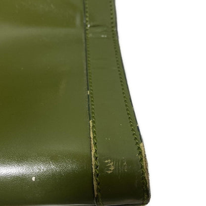 Gucci Tote Bag Bamboo 0028260 Dark Green And Light Brown Leather