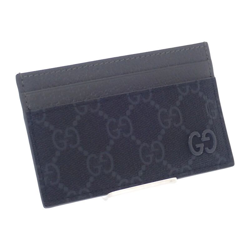 Gucci Bicolor GG Facqc 1048 Card Case Supreme Canvas Black Men