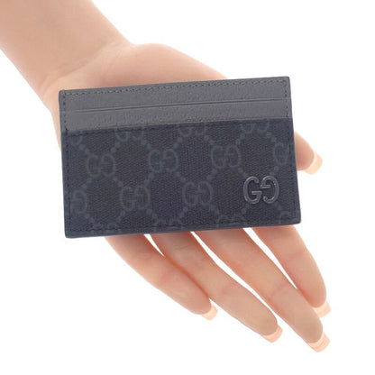Gucci Bicolor GG Facqc 1048 Card Case Supreme Canvas Black Men