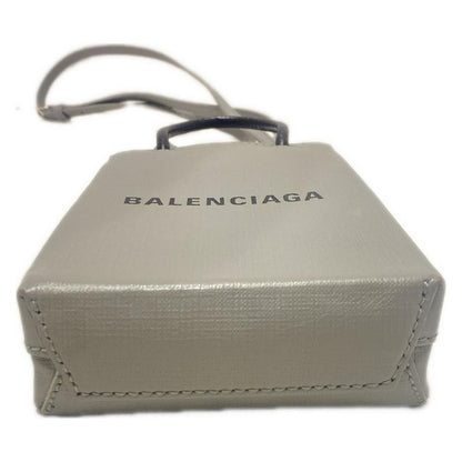 Balenciaga Tote Bag Shopping Phone Holder 593826 Grey And Black 2way Mini Bag