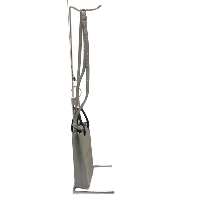 Balenciaga Tote Bag Shopping Phone Holder 593826 Grey And Black 2way Mini Bag