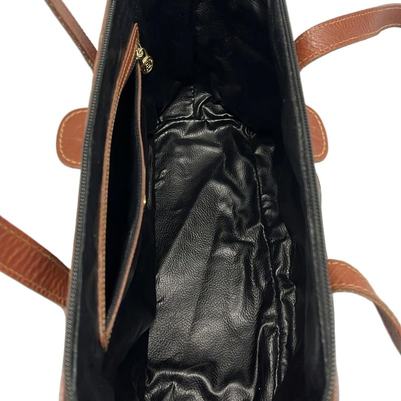 Fendi Shoulder Bag Pecan Brown And Dark Brown Stripe Leather