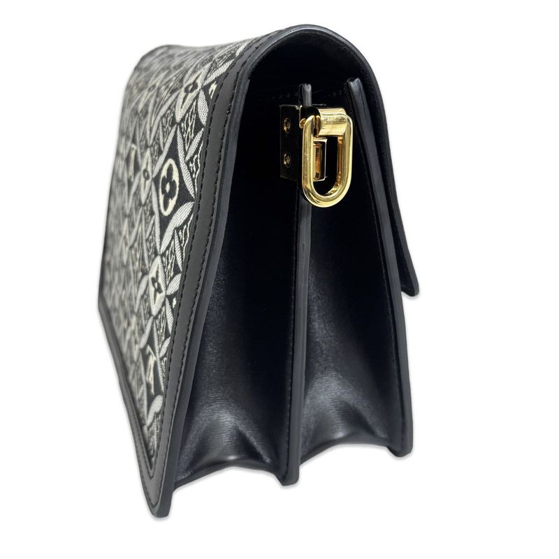 Louis Vuitton Dauphine MM Monogram Jacquard Black Shoulder Bag