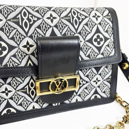 Louis Vuitton Dauphine MM Monogram Jacquard Black Shoulder Bag
