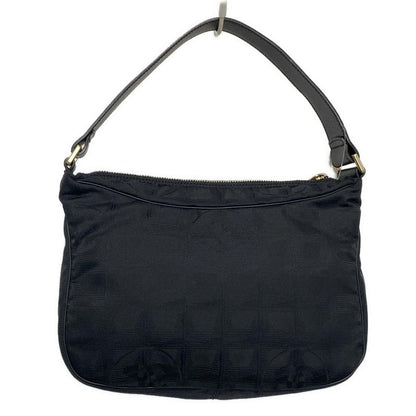 Chanel New Travel Line Handbag A20516 Black Gold Hardware Leather