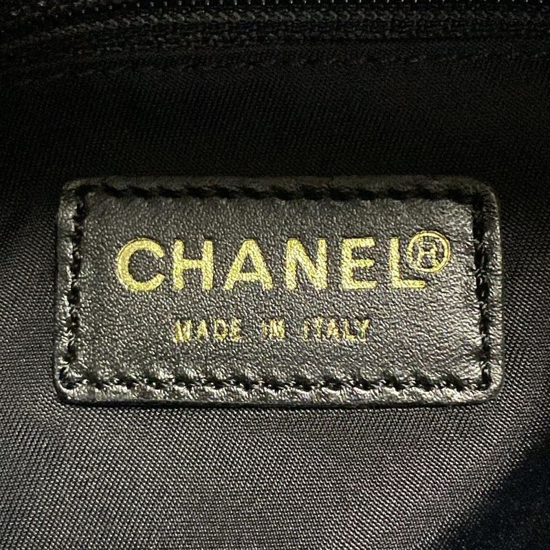 Chanel New Travel Line Handbag A20516 Black Gold Hardware Leather