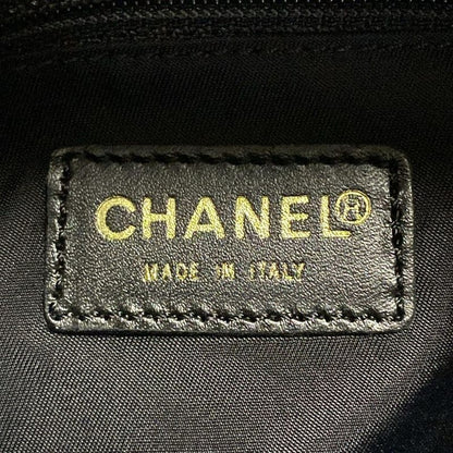 Chanel New Travel Line Handbag A20516 Black Gold Hardware Leather