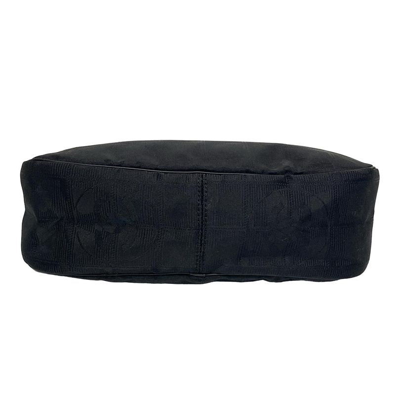 Chanel New Travel Line Handbag A20516 Black Gold Hardware Leather