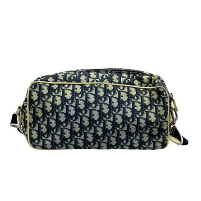 DIOR Christian Dior Shoulder Bag Trotter Blue And Ivory Leather