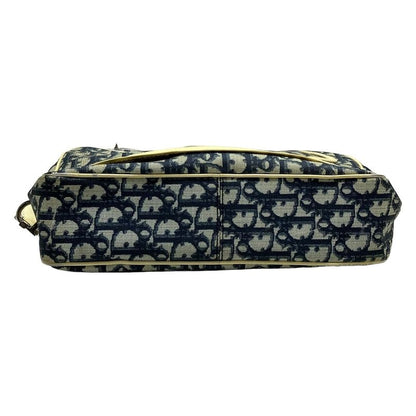 DIOR Christian Dior Shoulder Bag Trotter Blue And Ivory Leather