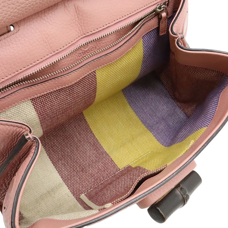 Gucci Bamboo Daily Top Handle Bag Handbag Mini Bag 2WAY Shoulder Bag Leather