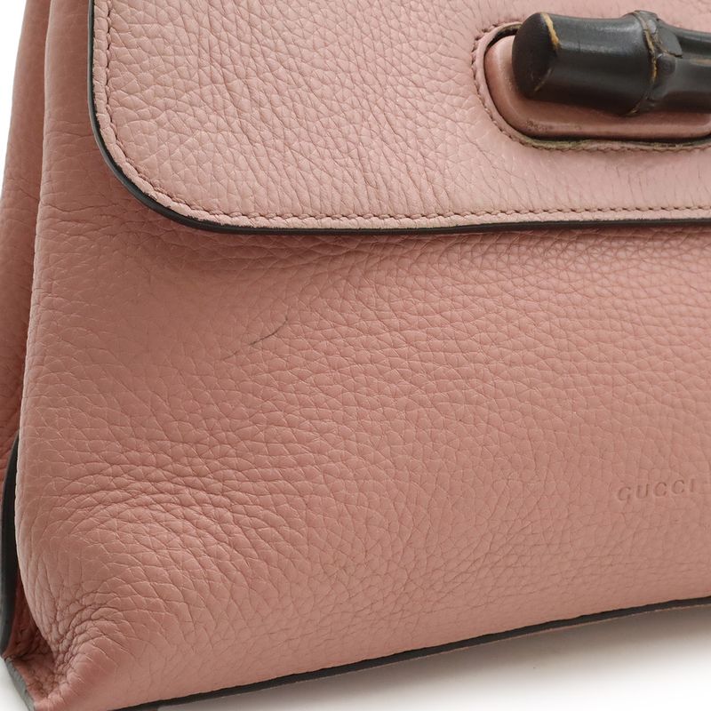 Gucci Bamboo Daily Top Handle Bag Handbag Mini Bag 2WAY Shoulder Bag Leather