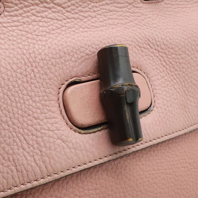 Gucci Bamboo Daily Top Handle Bag Handbag Mini Bag 2WAY Shoulder Bag Leather