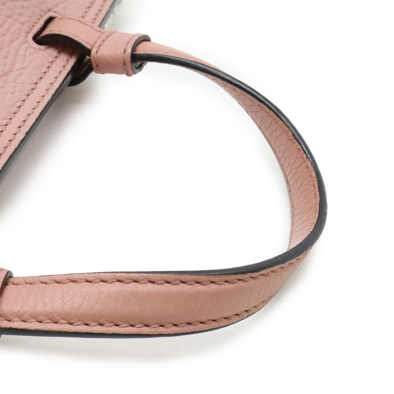 Gucci Bamboo Daily Top Handle Bag Handbag Mini Bag 2WAY Shoulder Bag Leather