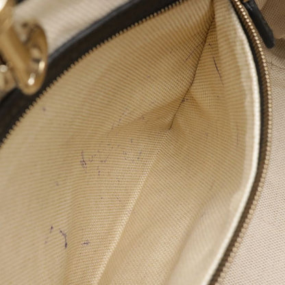 Gucci Soho Interlocking G Fringe Tote Bag Chain Shoulder Leather Black Gold