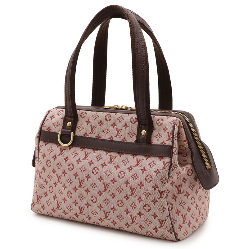Louis Vuitton Monogram Mini Josephine PM Handbag Mini Boston Canvas Leather