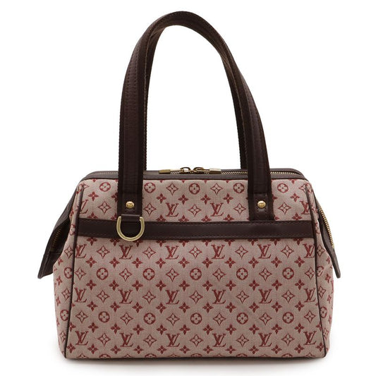 Louis Vuitton Monogram Mini Josephine PM Handbag Mini Boston Canvas Leather