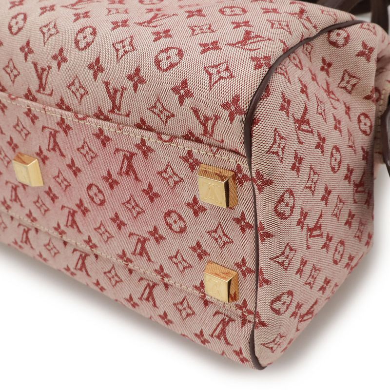 Louis Vuitton Monogram Mini Josephine PM Handbag Mini Boston Canvas Leather