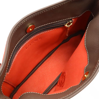 Loewe Anagram Handbag Mini Bag Shoulder Bag Suede Leather Poppy Red Mocha Brown