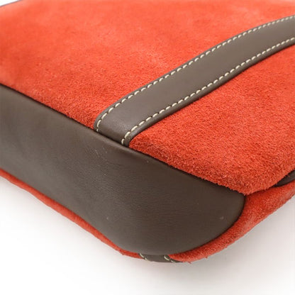 Loewe Anagram Handbag Mini Bag Shoulder Bag Suede Leather Poppy Red Mocha Brown