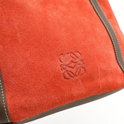 Loewe Anagram Handbag Mini Bag Shoulder Bag Suede Leather Poppy Red Mocha Brown