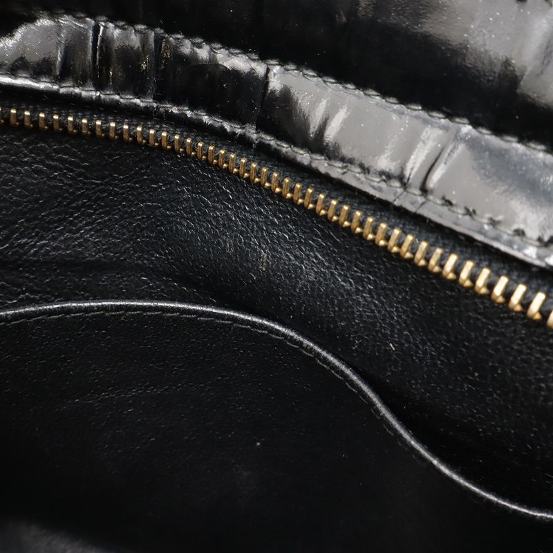 Chanel Matelasse Chain Bag Shoulder Bag Mini Bag Enamel Patent Leather Black