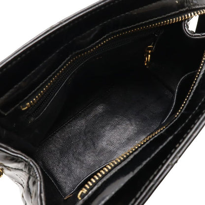 Chanel Matelasse Chain Bag Shoulder Bag Mini Bag Enamel Patent Leather Black