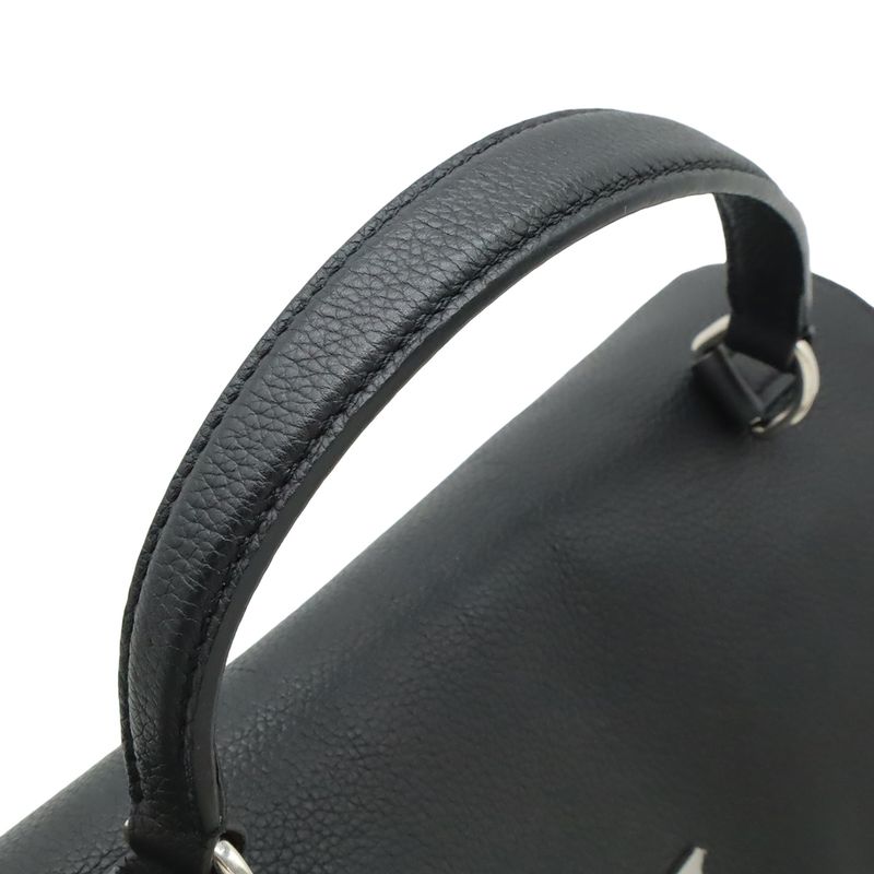Louis Vuitton Lock Me Ever MM Handbag 2WAY Shoulder Bag Leather Noir Black