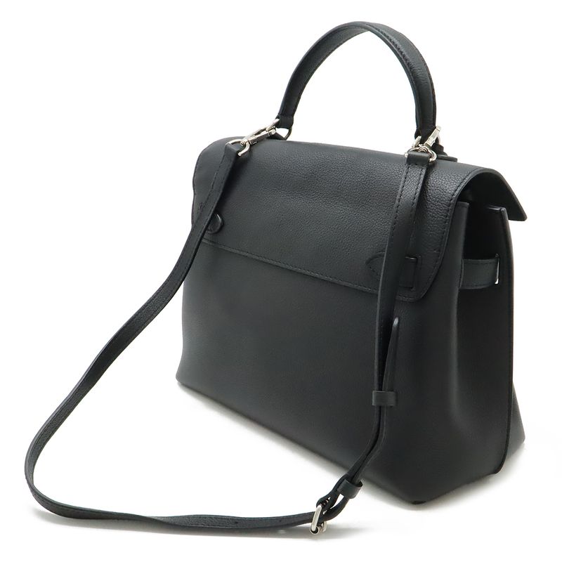 Louis Vuitton Lock Me Ever MM Handbag 2WAY Shoulder Bag Leather Noir Black